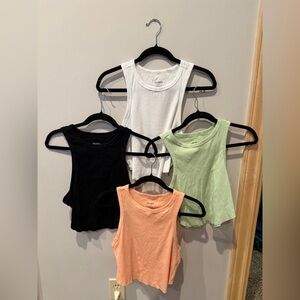 Wild Fable Women's Tank Tops - Black, White, Green, and Orange